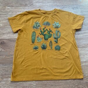 Fifth Sun Joshua Tree Cacti Guide Mustard Tee